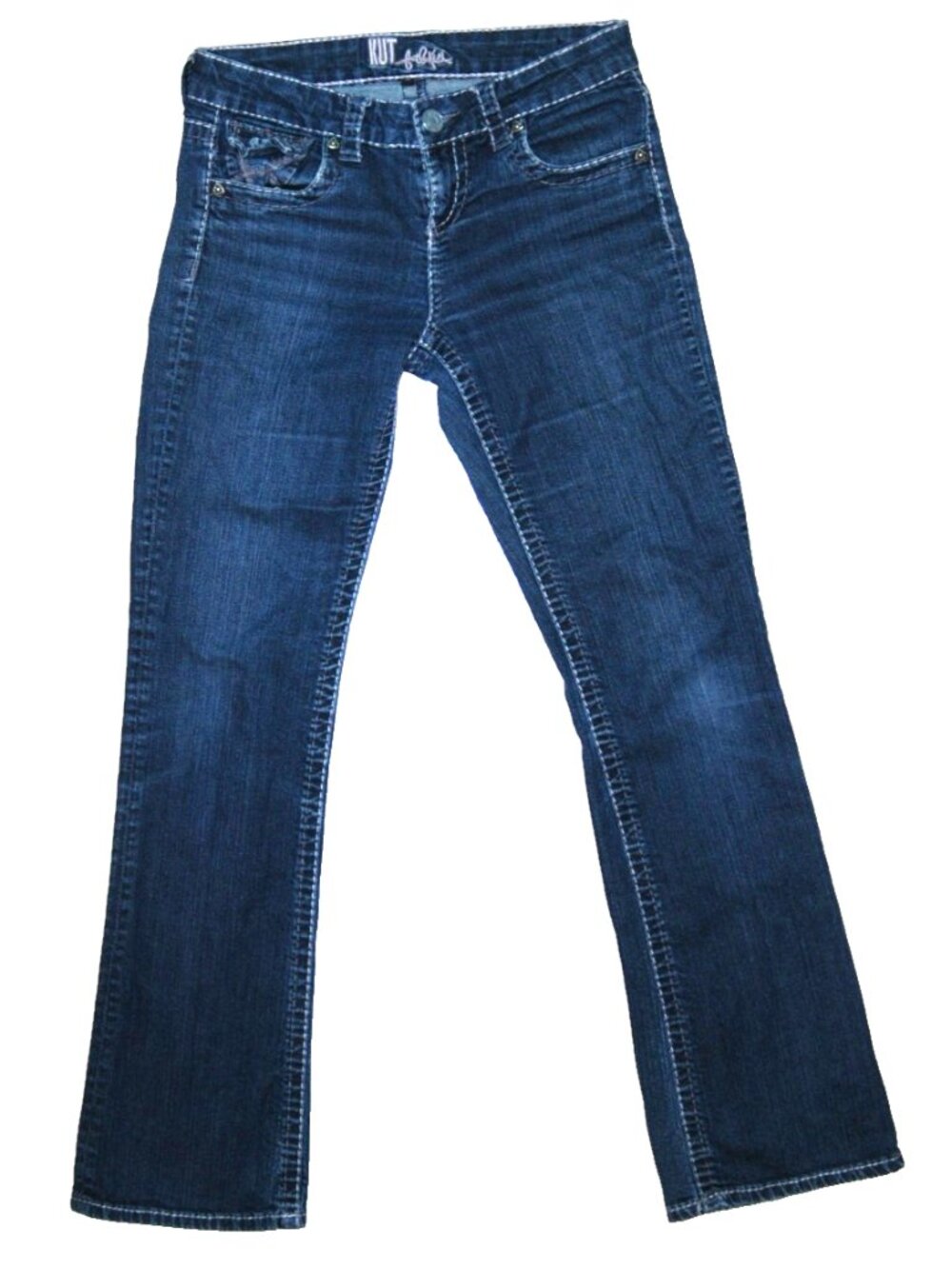 KUT from the Kloth Womens Jeans 4 Flare Leg Low Rise Denim